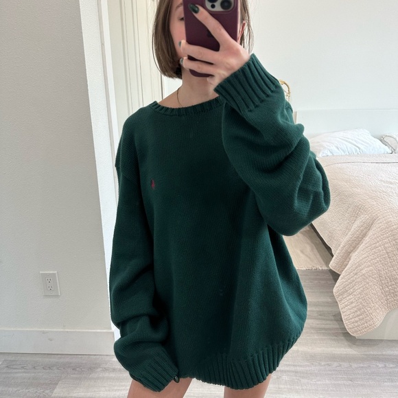 Green Polo Ralph Lauren Crewneck Sweater